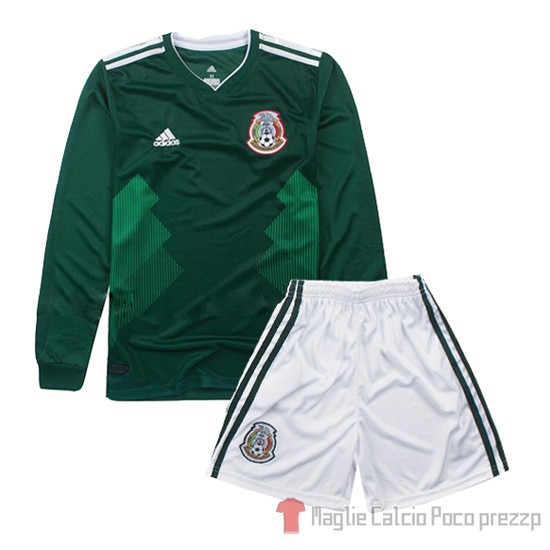 Maglia Messico Home Bambino Manica Lunga 2018 - Clicca l'immagine per chiudere